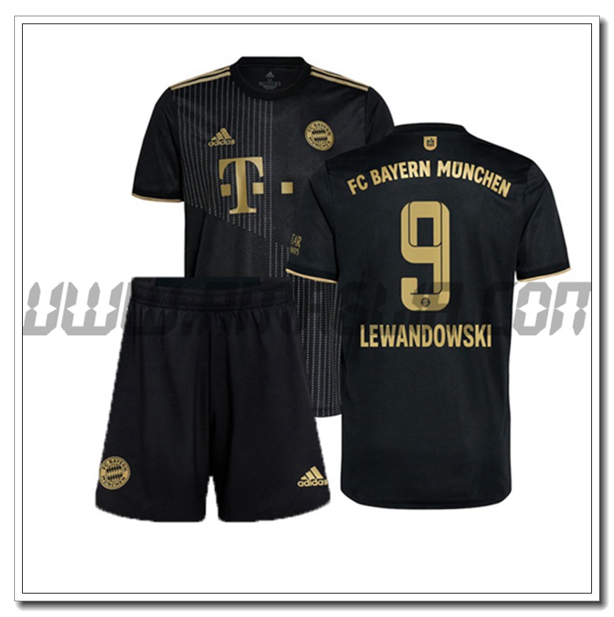 Kit Maglia Lewandowski 9 Bayern Monaco Bambino Seconda 2021 2022