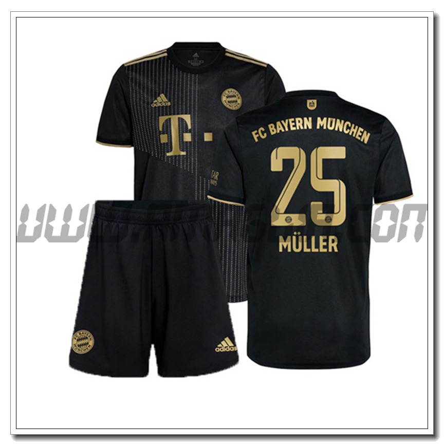 Kit Maglia Muller 25 Bayern Monaco Bambino Seconda 2021 2022