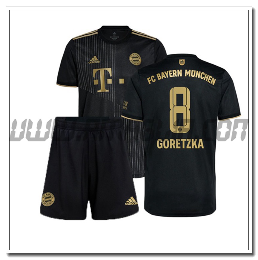 Kit Maglia Goretzka 8 Bayern Monaco Bambino Seconda 2021 2022