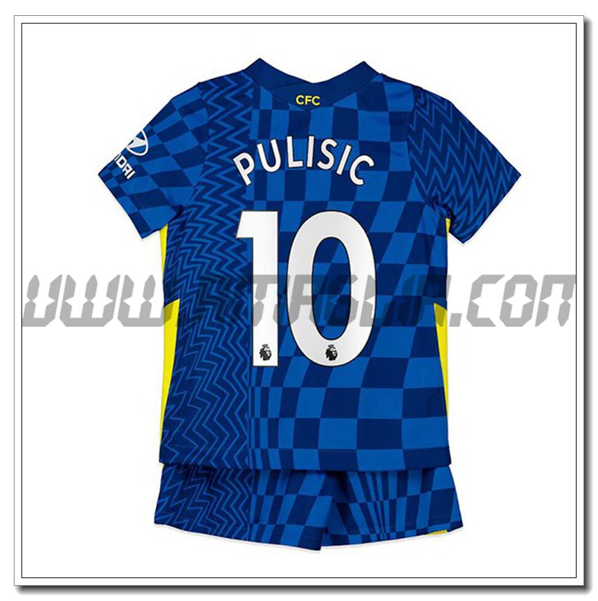 Kit Maglia Pulisic 10 FC Chelsea Bambino Prima 2021 2022
