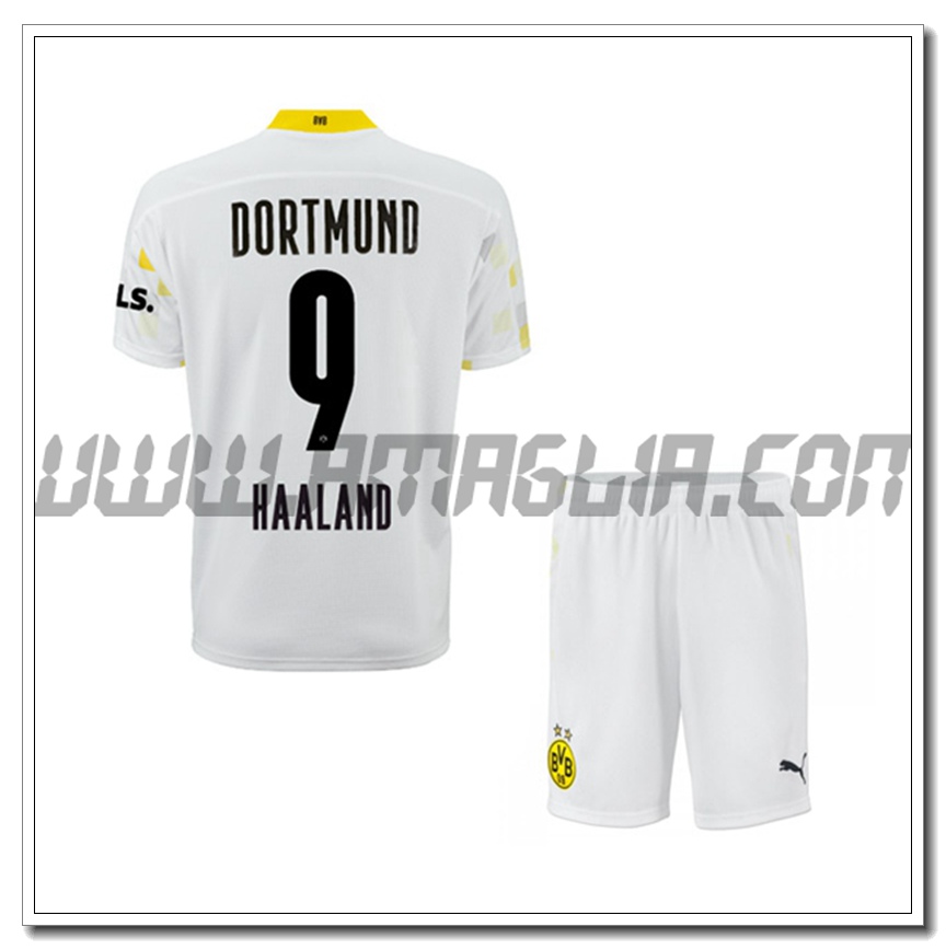 Kit Maglia Haaland 9 Dortmund BVB Bambino Terza 2021 2022