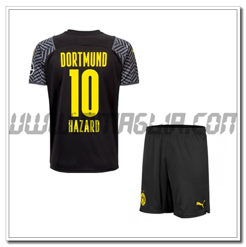 Kit Maglia Hazard 10 Dortmund BVB Bambino Seconda 2021 2022