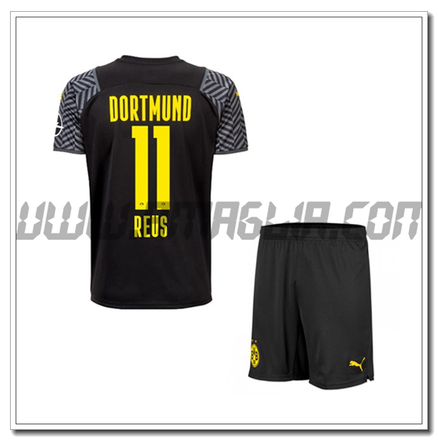 Kit Maglia Reus 11 Dortmund BVB Bambino Seconda 2021 2022