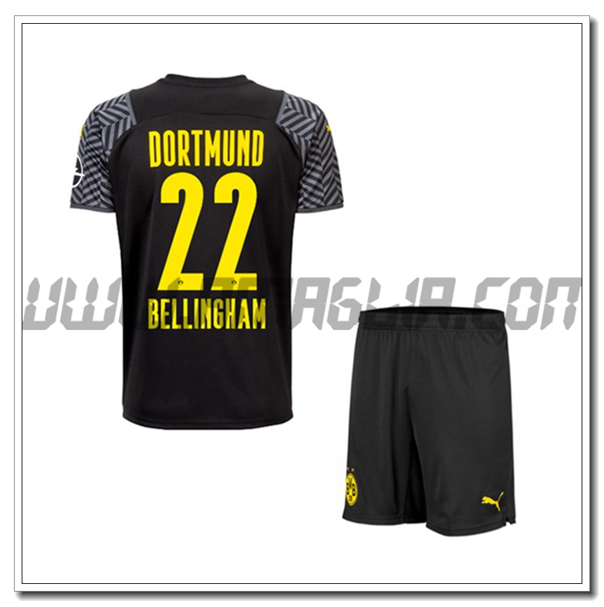 Kit Maglia Bellingham 22 Dortmund BVB Bambino Seconda 2021 2022