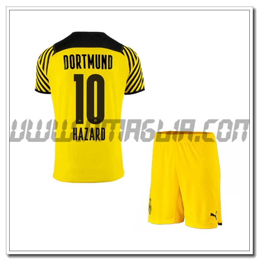 Kit Maglia Hazard 10 Dortmund BVB Bambino Prima 2021 2022