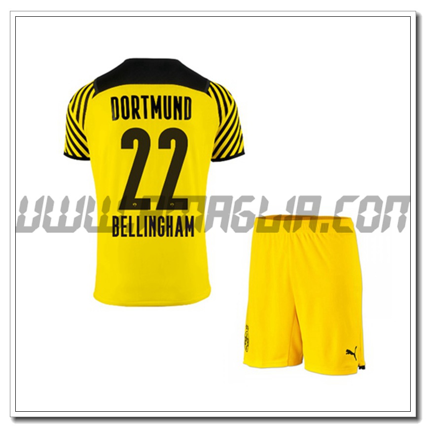 Kit Maglia Bellingham 22 Dortmund BVB Bambino Prima 2021 2022