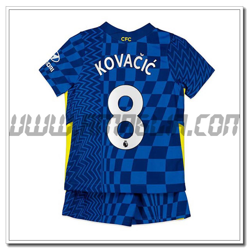 Kit Maglia Kovacic 8 FC Chelsea Bambino Prima 2021 2022