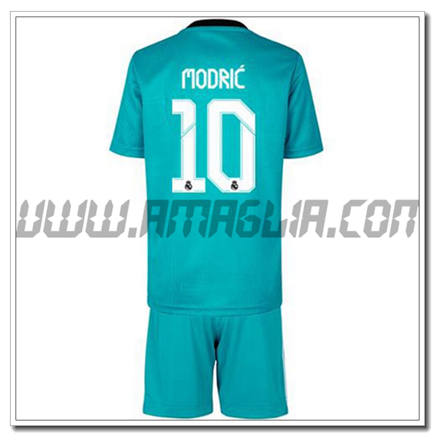 Kit Maglia Modric 10 Real Madrid Bambino Terza 2021 2022