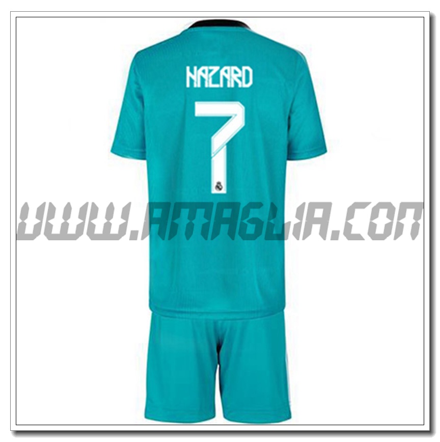 Kit Maglia Hazard 7 Real Madrid Bambino Terza 2021 2022