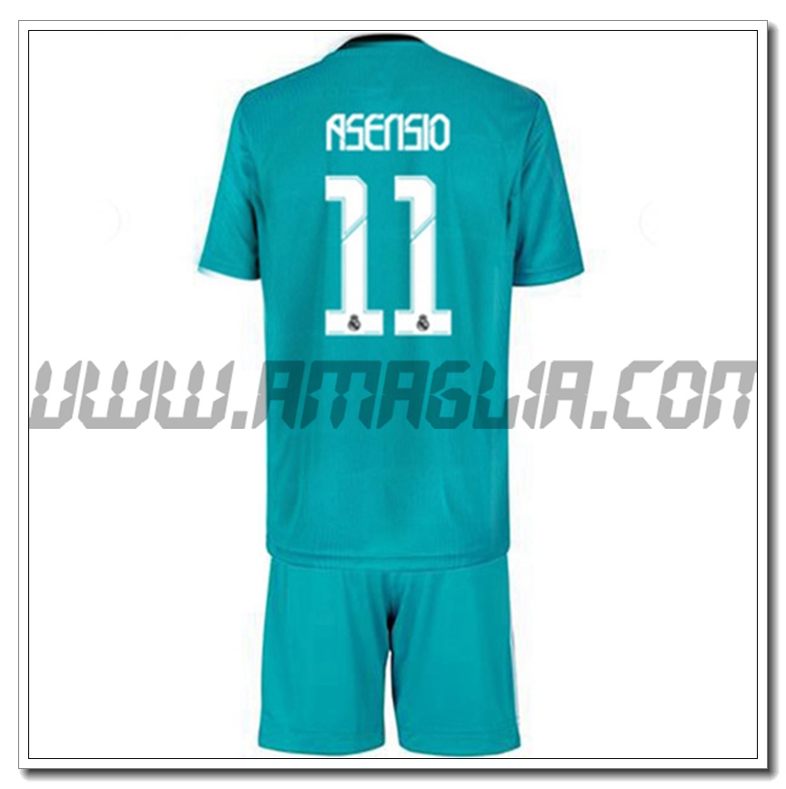 Kit Maglia Asensio 11 Real Madrid Bambino Terza 2021 2022
