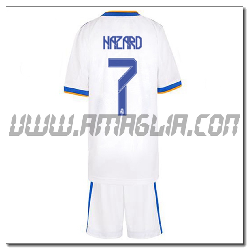 Kit Maglia Hazard 7 Real Madrid Bambino Prima 2021 2022