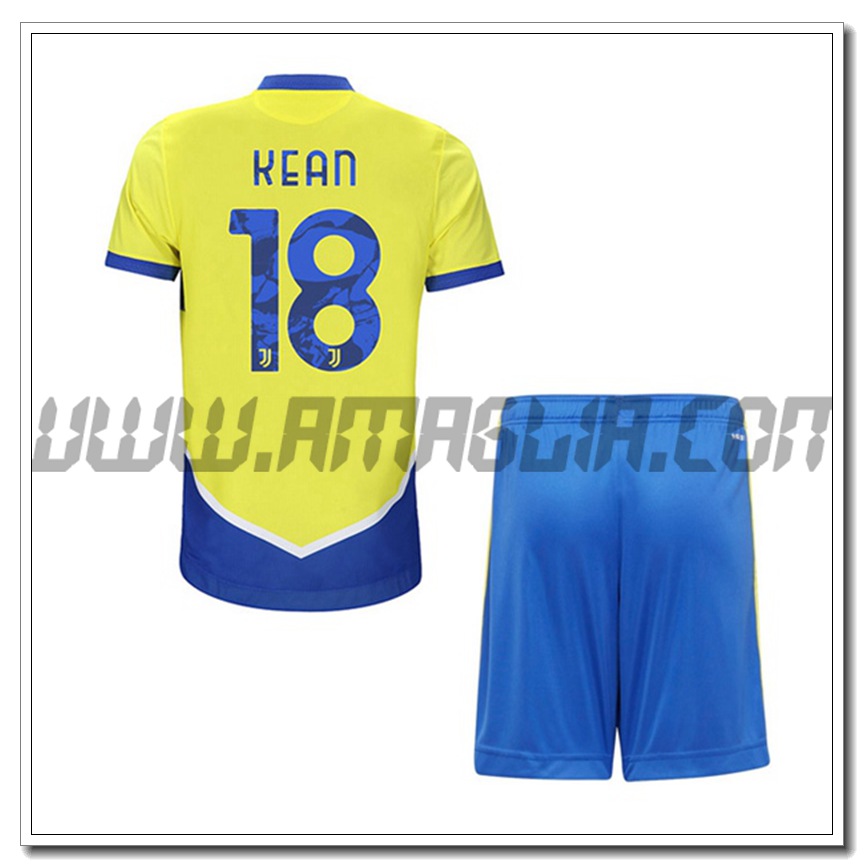 Kit Maglia KEAN 18 Juventus Bambino Terza 2021 2022
