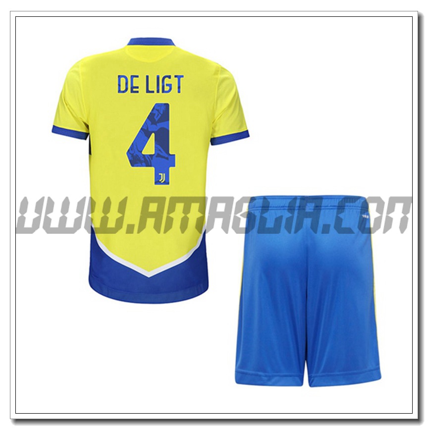 Kit Maglia DE LIGT 4 Juventus Bambino Terza 2021 2022