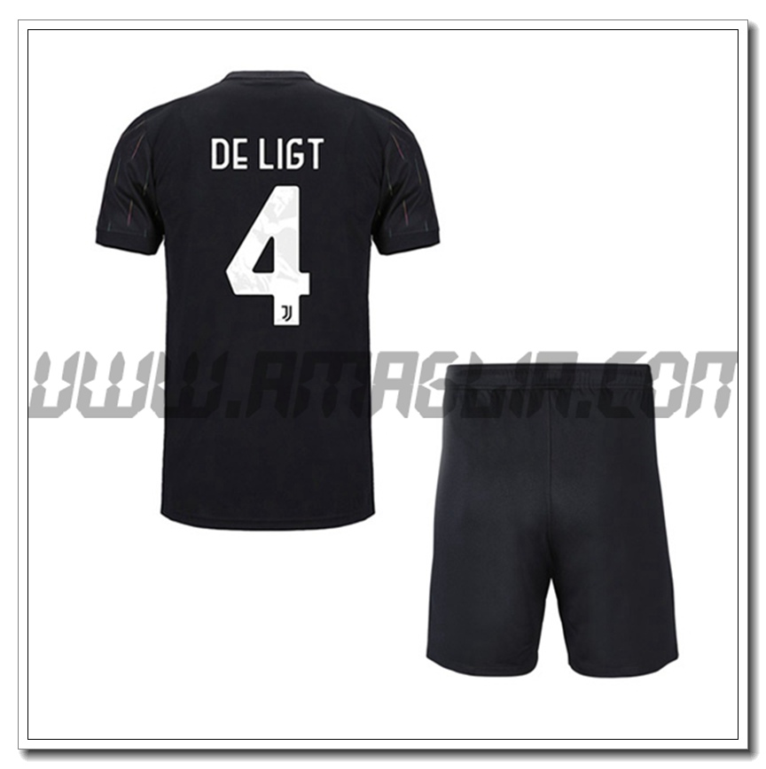 Kit Maglia DE LIGT 4 Juventus Bambino Seconda 2021 2022
