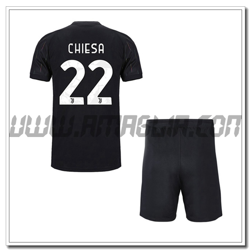 Kit Maglia CHIESA 22 Juventus Bambino Seconda 2021 2022