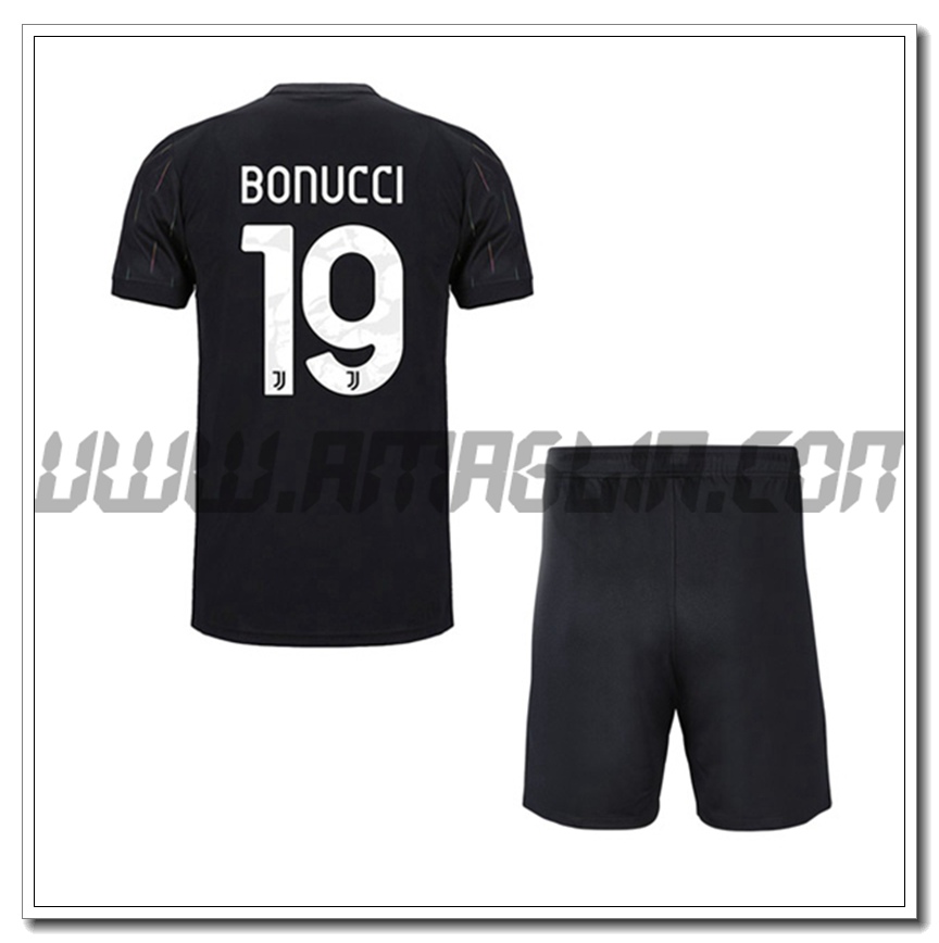 Kit Maglia BONUCCI 19 Juventus Bambino Seconda 2021 2022