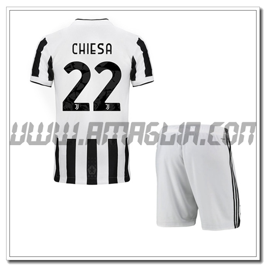 Kit Maglia CHIESA 22 Juventus Bambino Prima 2021 2022