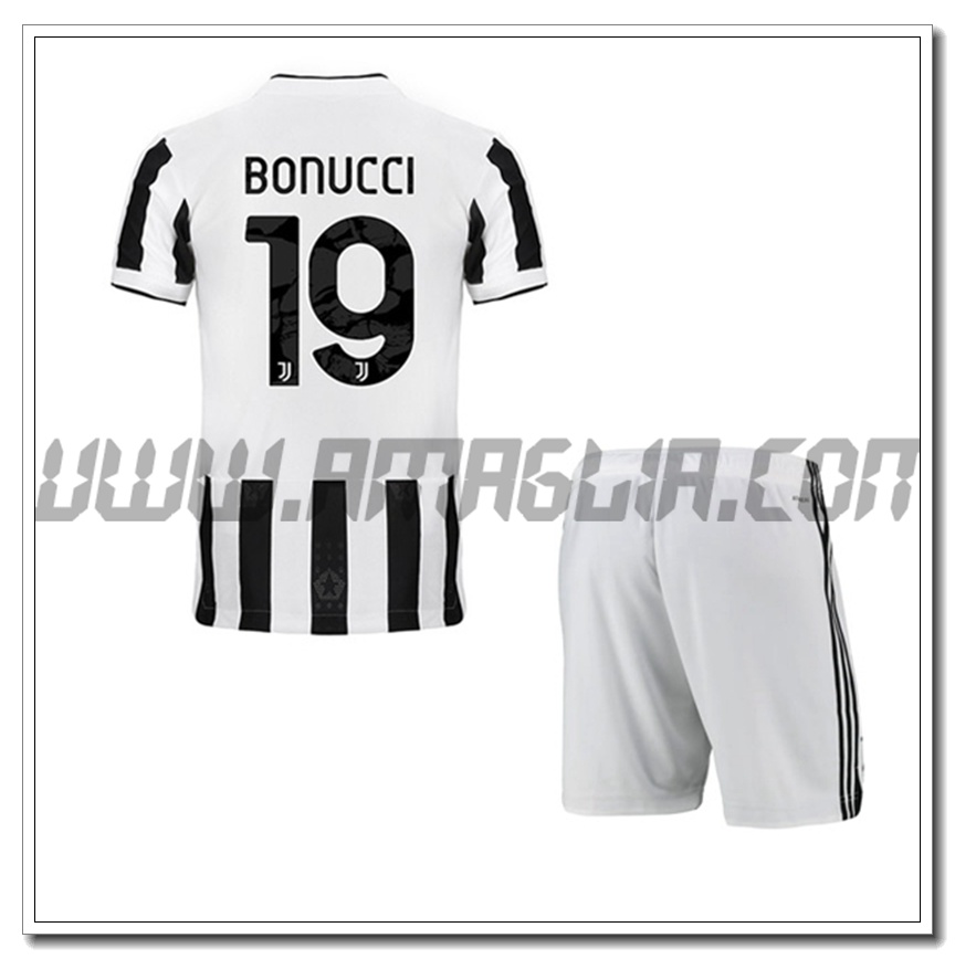 Kit Maglia BONUCCI 19 Juventus Bambino Prima 2021 2022