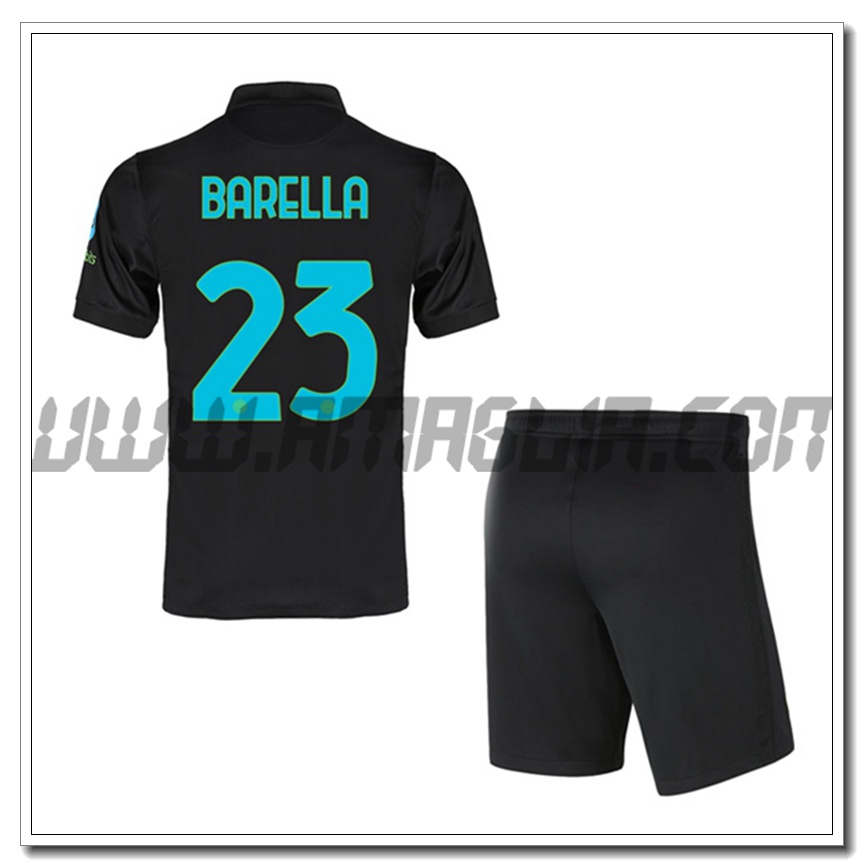Kit Maglia BARELLA 23 Inter Milan Bambino Terza 2021 2022