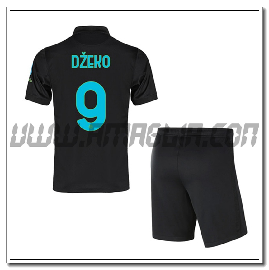 Kit Maglia DZEKO 9 Inter Milan Bambino Terza 2021 2022