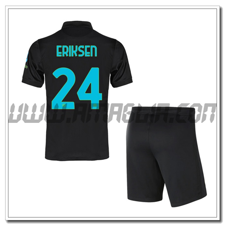 Kit Maglia ERIKSEN 24 Inter Milan Bambino Terza 2021 2022