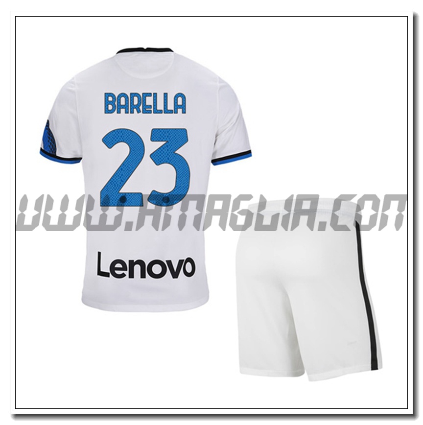 Kit Maglia BARELLA 23 Inter Milan Bambino Seconda 2021 2022