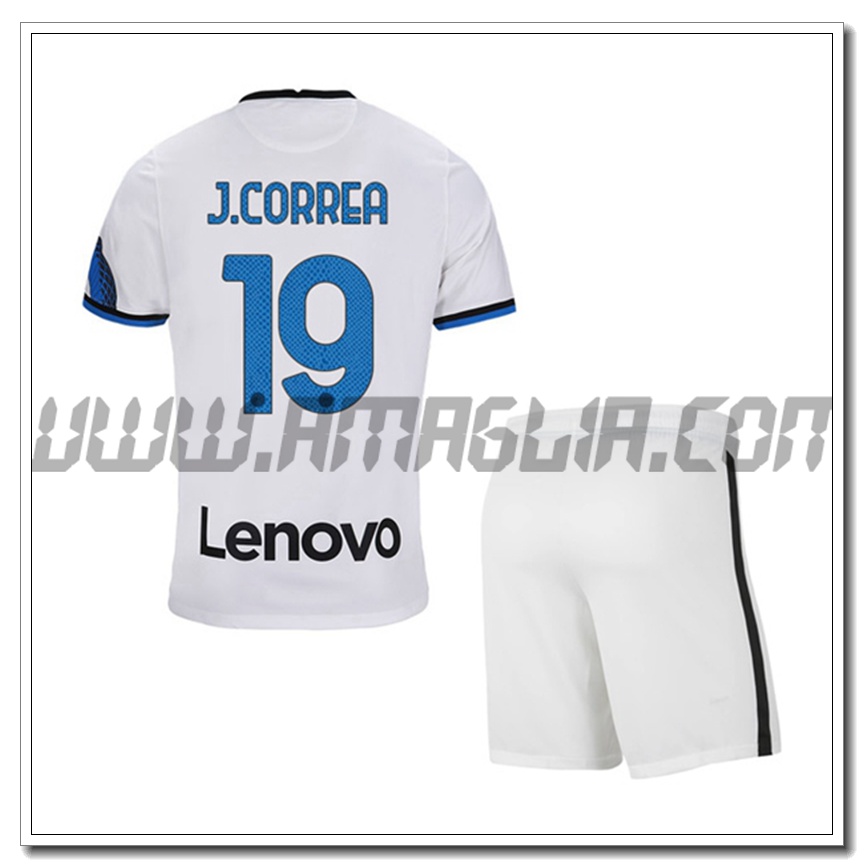 Kit Maglia J.CORREA 19 Inter Milan Bambino Seconda 2021 2022