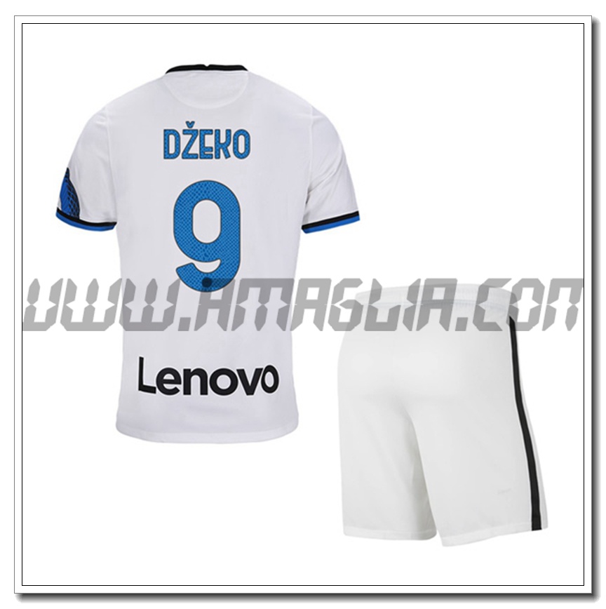Kit Maglia DZEKO 9 Inter Milan Bambino Seconda 2021 2022
