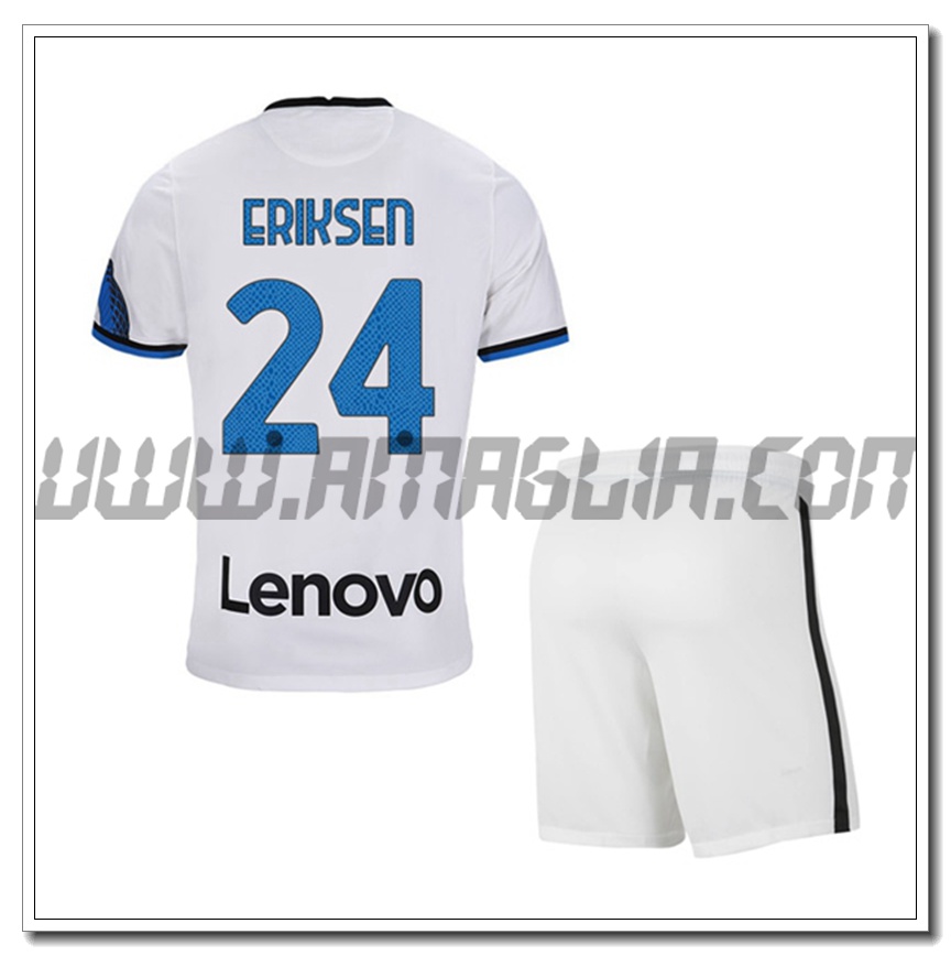 Kit Maglia ERIKSEN 24 Inter Milan Bambino Seconda 2021 2022