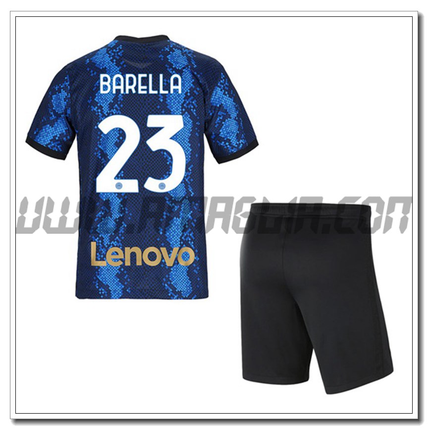Kit Maglia BARELLA 23 Inter Milan Bambino Prima 2021 2022
