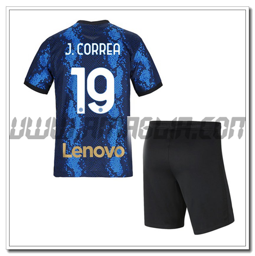 Kit Maglia J.CORREA 19 Inter Milan Bambino Prima 2021 2022