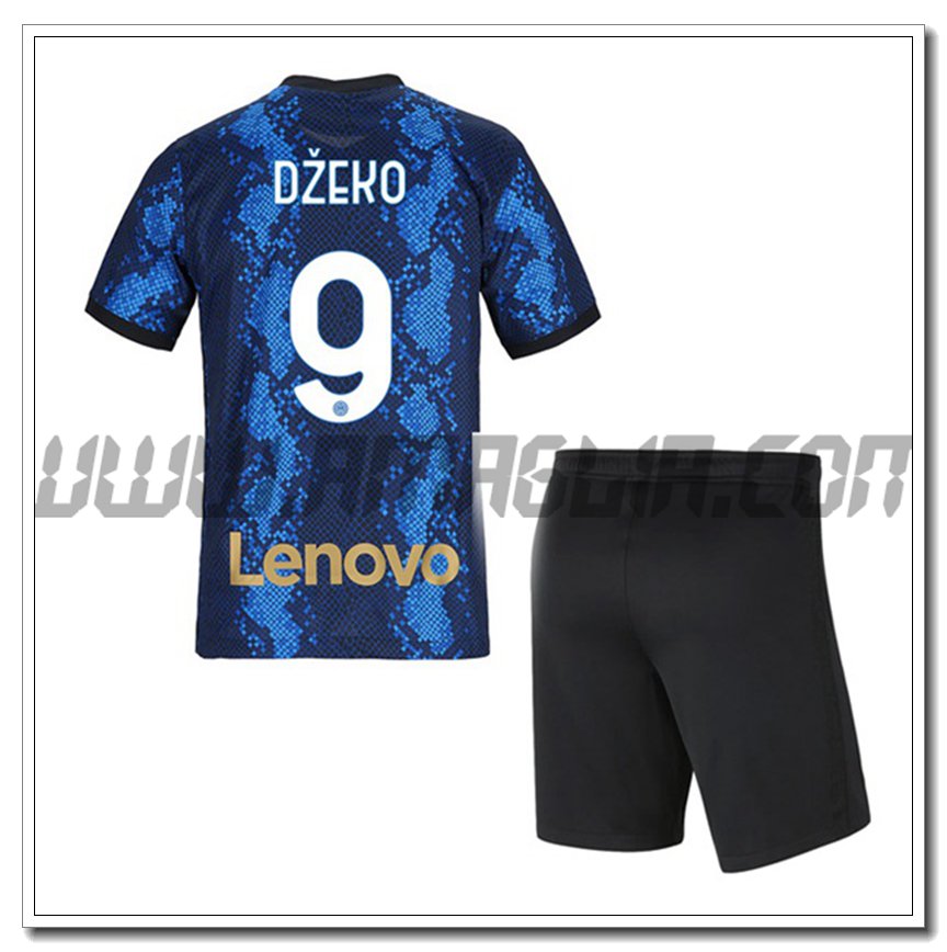 Kit Maglia DZEKO 9 Inter Milan Bambino Prima 2021 2022