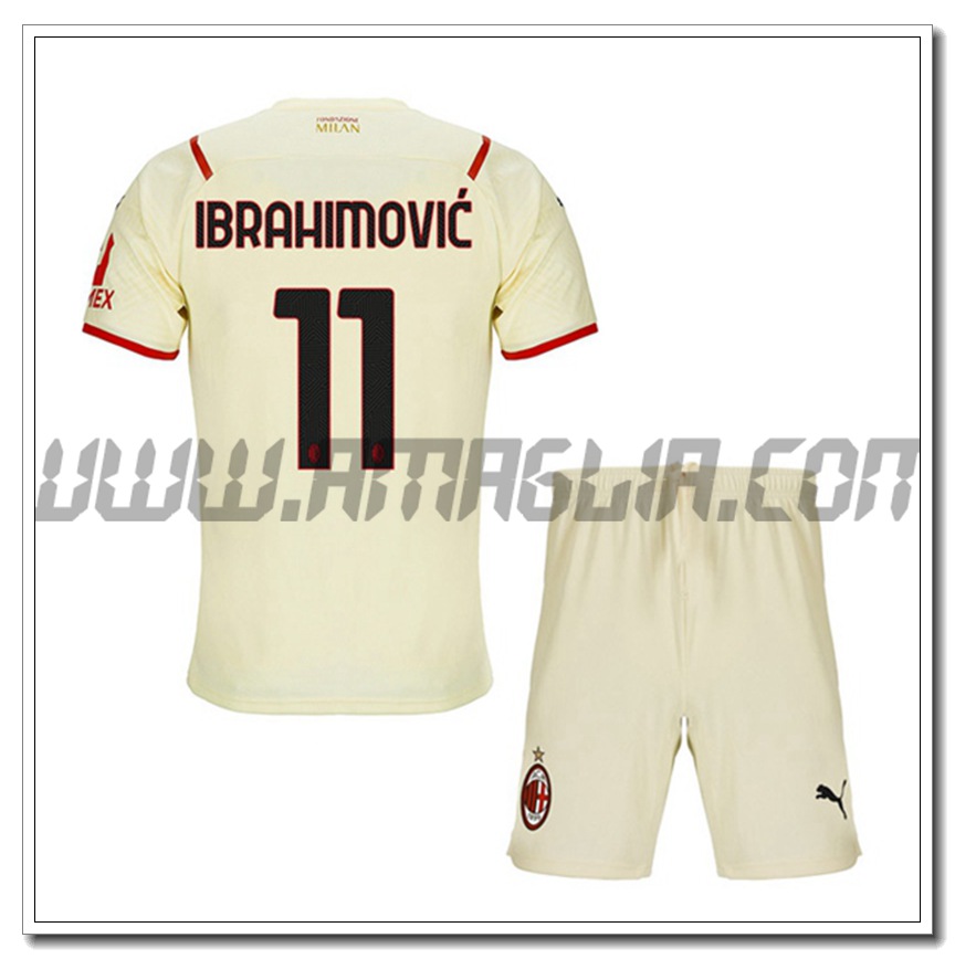 Kit Maglia IBRAHIMOVIC 11 AC Milan Bambino Seconda 2021 2022