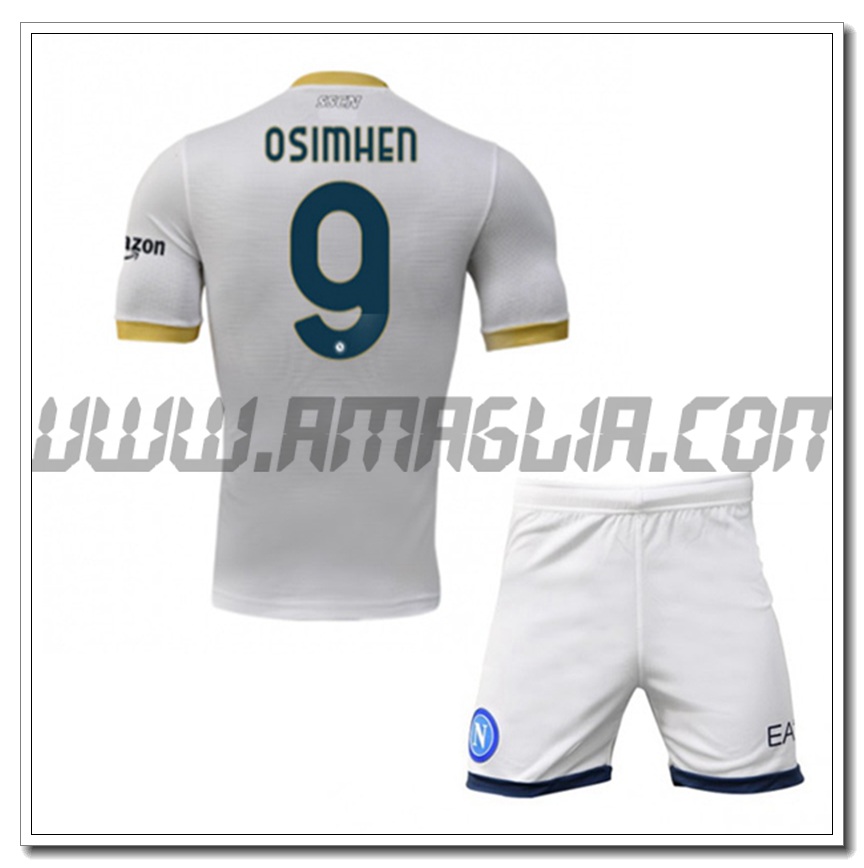 Kit Maglia OSIMHEN 9 SSC Napoli Bambino Seconda 2021 2022