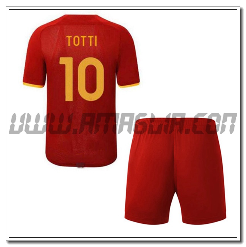 Kit Maglia TOTTI 10 AS Roma Bambino Terza 2021 2022