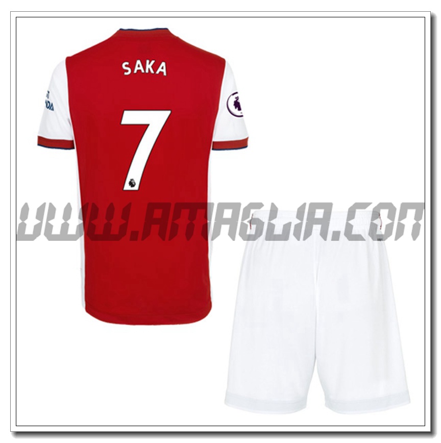 Kit Maglia Bukayo Saka 7 FC Arsenal Bambino Prima 2021 2022