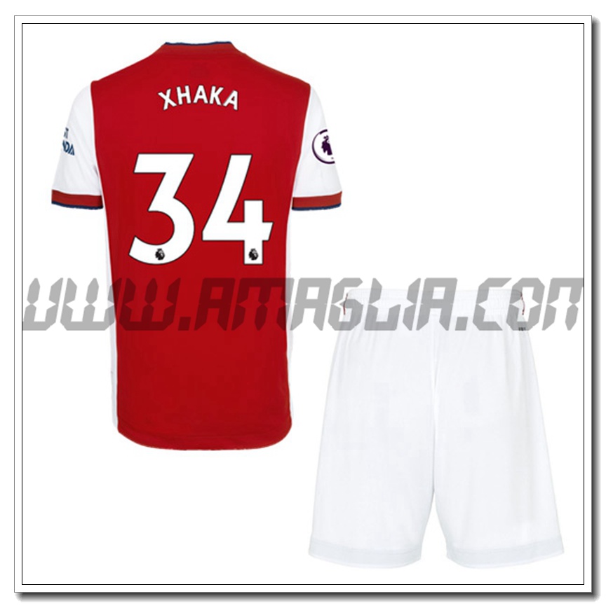 Kit Maglia Granit Xhaka 34 FC Arsenal Bambino Prima 2021 2022