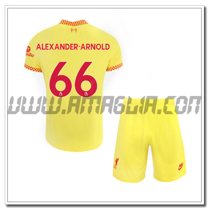 Kit Maglia Alexander Arnold 66 FC Liverpool Bambino Terza 2021 2022