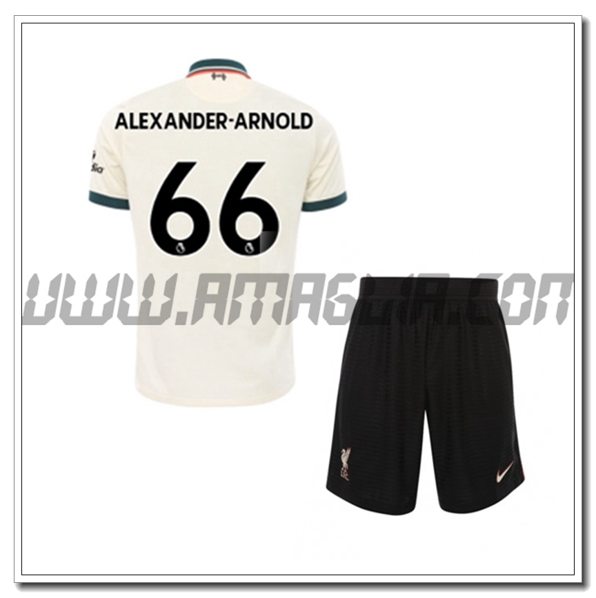 Kit Maglia Alexander Arnold 66 FC Liverpool Bambino Seconda 2021 2022