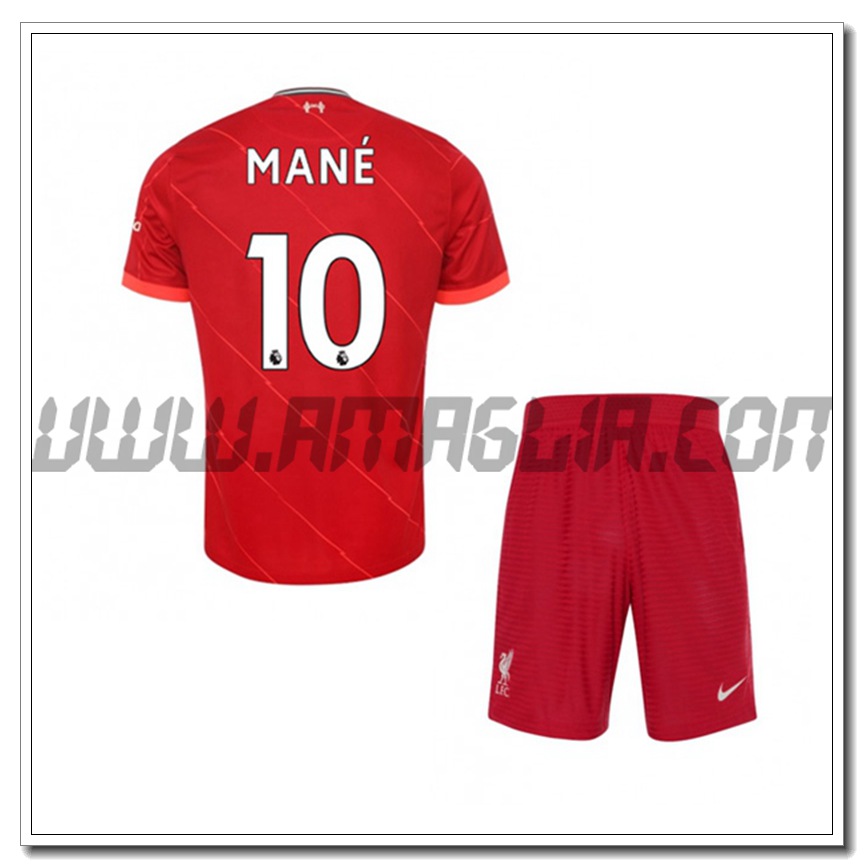 Kit Maglia Sadio Mane 10 FC Liverpool Bambino Prima 2021 2022