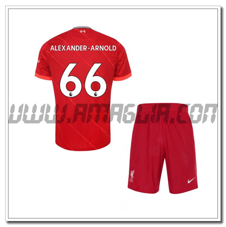 Kit Maglia Alexander Arnold 66 FC Liverpool Bambino Prima 2021 2022