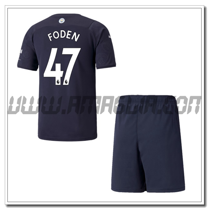 Kit Maglia FODEN 47 Manchester City Bambino Terza 2021 2022