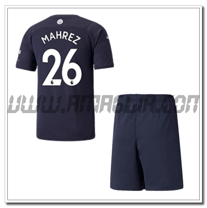 Kit Maglia MAHREZ 26 Manchester City Bambino Terza 2021 2022