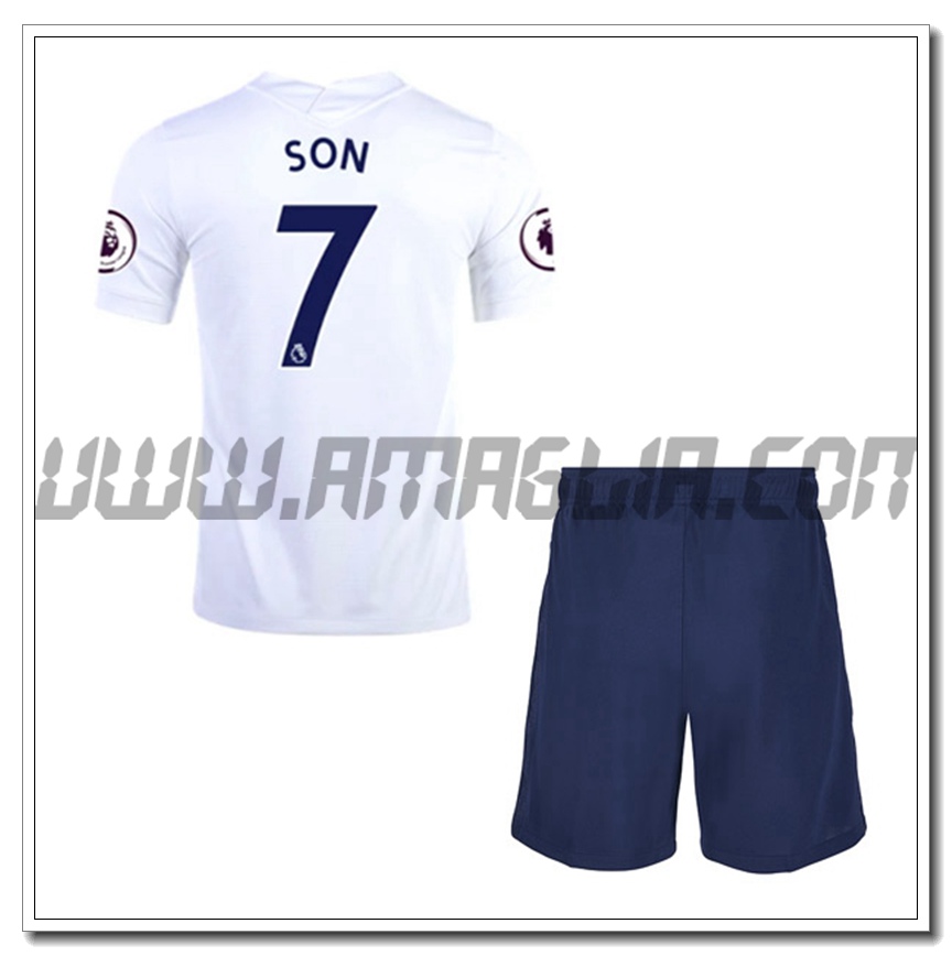 Kit Maglia Son Heung-Min 7 Tottenham Hotspur Bambino Prima 2021 2022