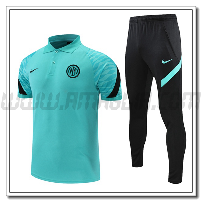 Maglia Polo Inter Milan + Pantaloni Verde/Nero 2021 2022