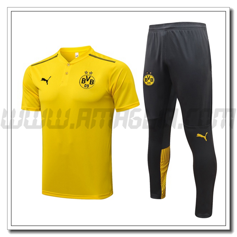 Maglia Polo Dortmund BVB + Pantaloni Giallo/Nero 2021 2022