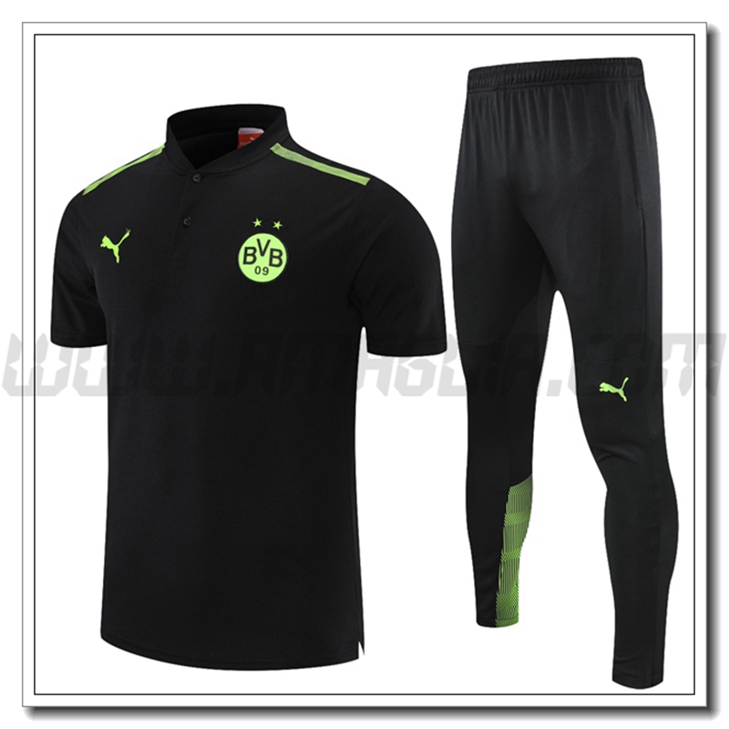 Maglia Polo Dortmund BVB + Pantaloni Nero/Verde 2021 2022