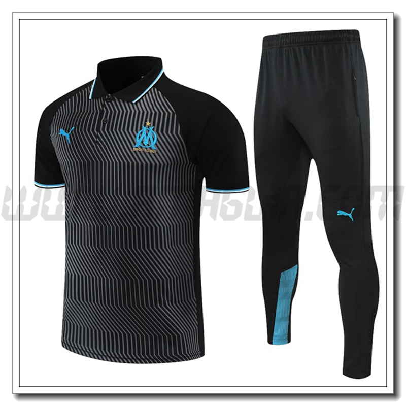 Maglia Polo Marsiglia OM + Pantaloni Grigio/Nero 2021 2022