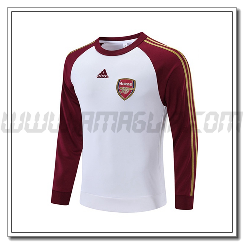 Felpa Allenamento FC Arsenal Bianco/Rosso 2021 2022