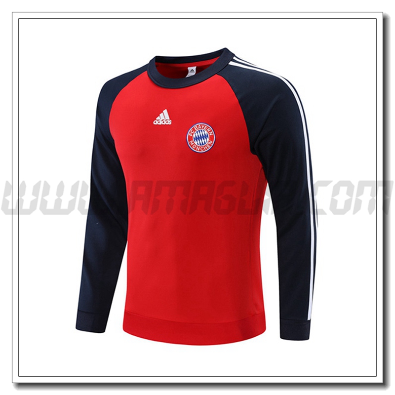 Felpa Allenamento Bayern Monaco Rosso/Nero 2021 2022